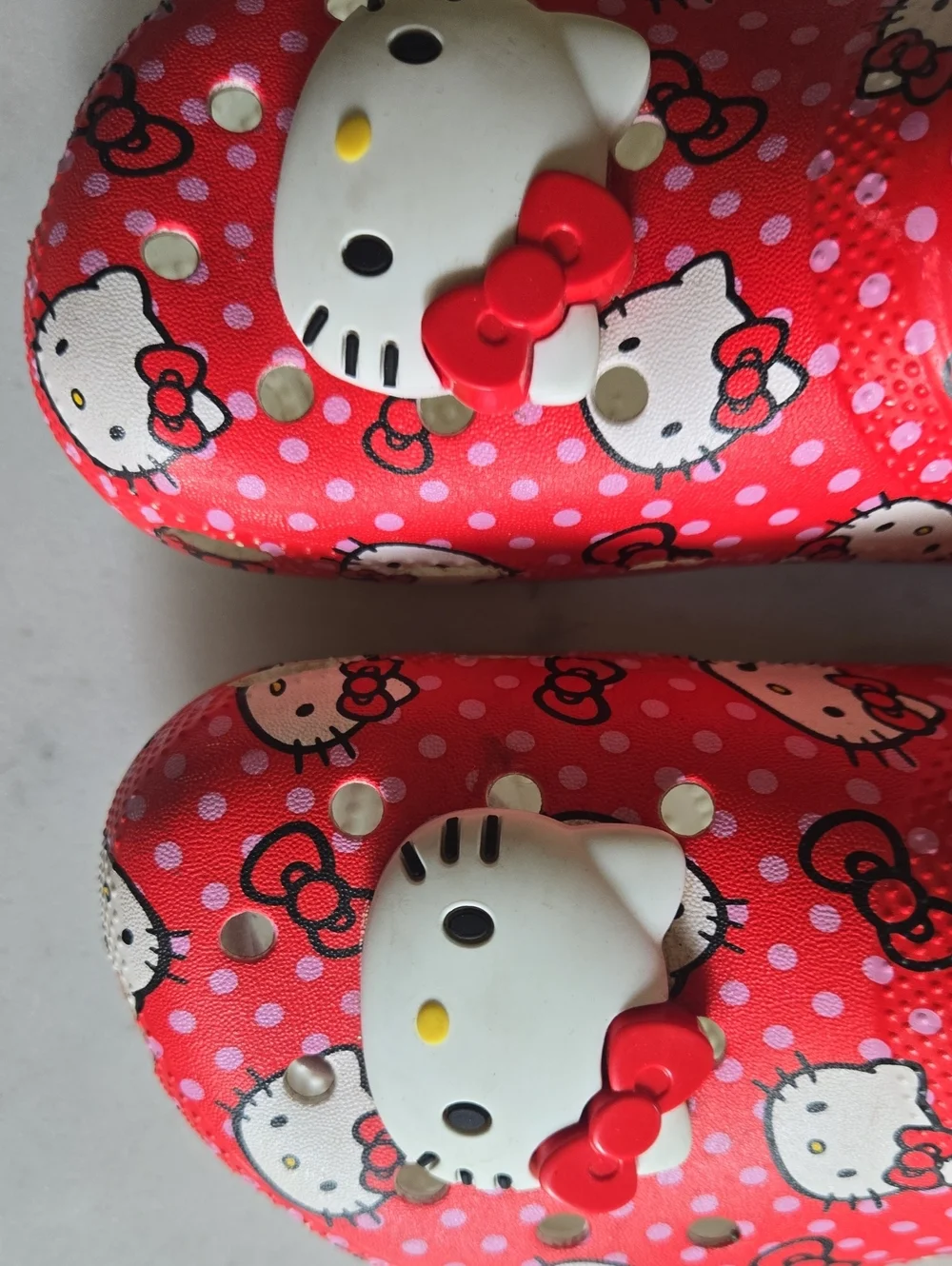 Hello Kitty Red and White Kids Crocs